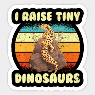 Leopard Gecko Mom Dad Reptile I Raise Tiny Dinosaurs Sticker